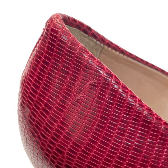 Nurture Maren Red Leather Lizard Heels (8M) - Picture 11 of 11